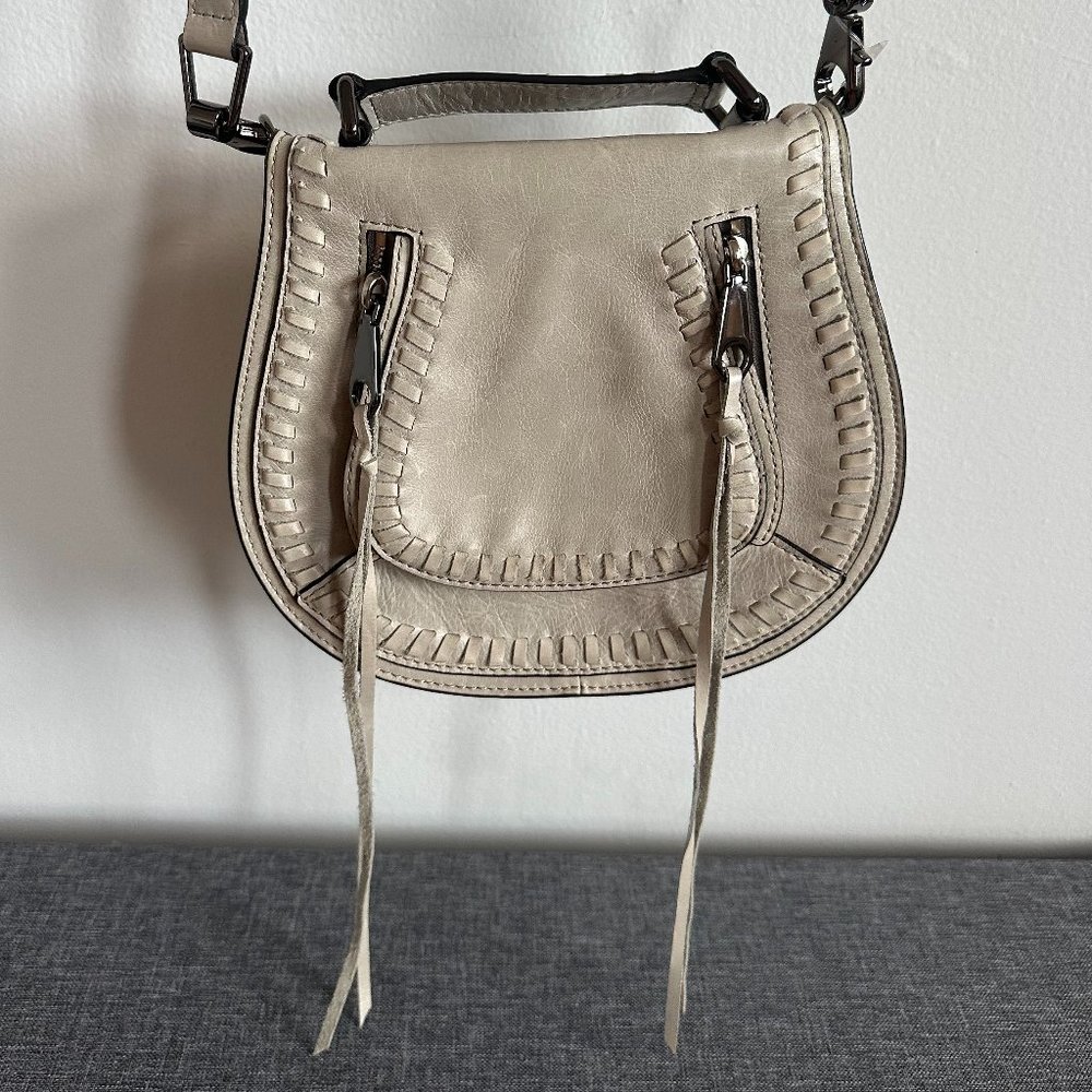 Rebecca Minkoff Leather Saddle Bag (Taupe)